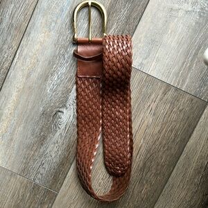 Michael Kors Brown Braided Belt